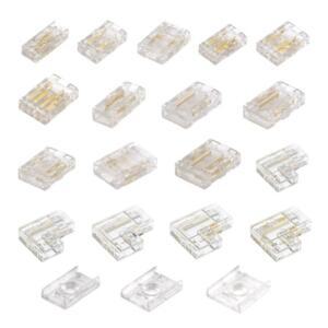 COB LED 와이어 커넥터 무납땜 미니 소형 버클 RGB CCT 스트립 조명 어두운 영역 없음 5mm 10mm 연결 2 핀