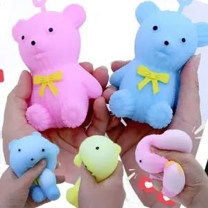 자광 말랑이14세 곰돌이리본곰1p 주물럭토이 촉감놀이