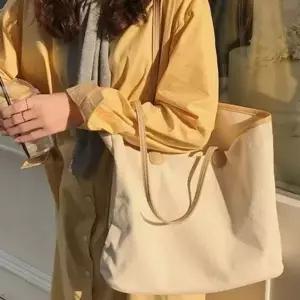 빅사이즈 여성 숄더백 쇼퍼 데일리 숄더백 캔버스 에코백 가을 여행용