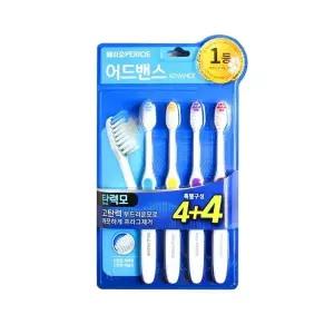 페리오 어드밴스 탄력모 칫솔 4+4