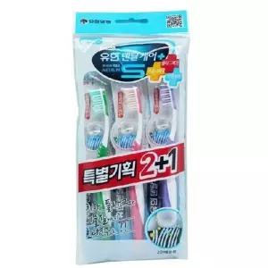 유한 덴탈 칫솔 이빨 치석 플라그 제거 배열모 칫솔3P