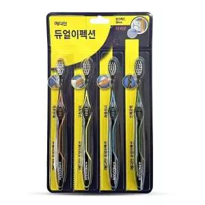 메디안 듀얼 이펙션 미세모 칫솔 4개입