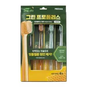 메디안 그린 프로폴리스 잇몸케어 칫솔 4개입