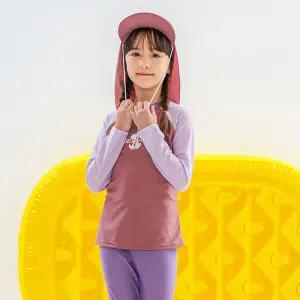 아이스샌드 주니어 아동 여아 래쉬가드 플랩캡 초등학생 수영복세트 BR-355114