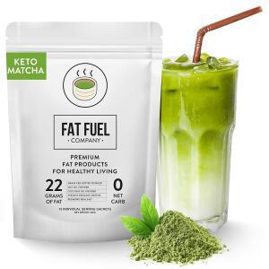 FAT FUEL 케토 말차 22G 프리미엄 지방 그라스 페드 버터 MCT 오일 코코넛 레드몬드 리얼 솔트 포함 인스턴트 말차 제로 카브 진정한 식사 대용품 15인분