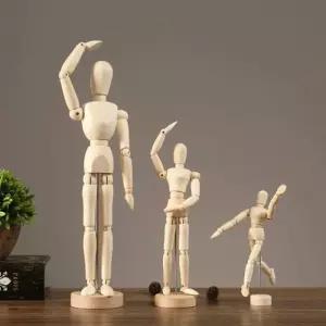[룽스_66]목각 관절인형 원목 인테리어 장식소품 30cm