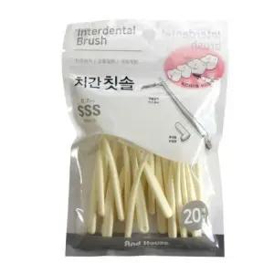 이쑤시개 치간칫솔 치간치솔 B앤드하우스830 L타입20P위생덮개