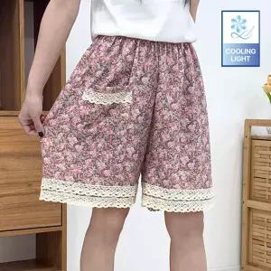 [유어하젤] 루파 홈웨어 인견느낌 냉감 5부 잠옷 반바지_M4846