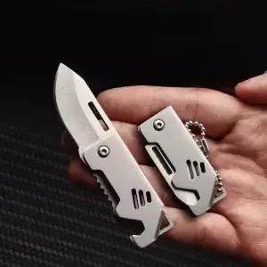 PC 미니 칼 강철 휴대용 캠핑 생존 포켓 자기 방어 Keyknife 키 체인 펜던트