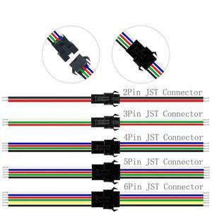 LED 스트립 조명  WS2811/WS2812B/SK6812/WS2813/WS2815 용 남성 및 여성 커넥터  2/3/4/5/6pin