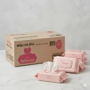 베베숲 소프트 아기물티슈 80매 x 10팩