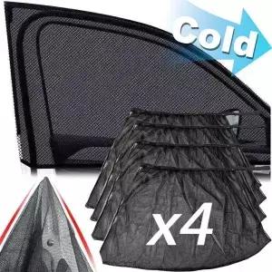 4PCS 자동차 태양 그늘 메쉬 SUV 창 UV 보호 커튼 커버 자동 전면 후면 모기장 차양