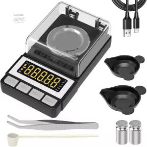 웨이트맨 밀리그램 저울 50g / 0.001g 2배 20g 보정 무게의 리로딩 대형 LCD 디스플레이의 고정밀 주얼리