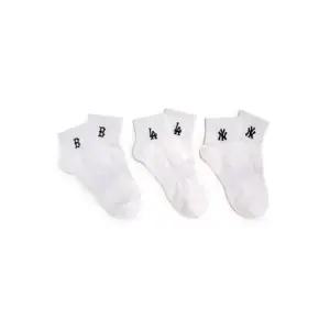 스몰 로고 발목 양말 3족세트 엠엘비 MLB White 289777