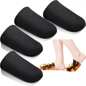 잔마이 2쌍 3mm 네오프렌 발가락 커버 워머 블랙 부츠 써멀 풋 캡 스 배스 양말 겨울 사이클링 러닝용