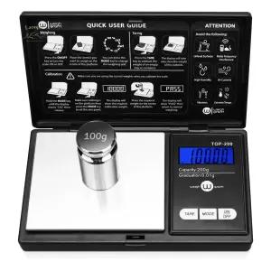 무게 그램 200g 디지털 포켓 눈금 0.01g 정확도 x 미니 스몰 푸드 주얼리 온스 그레인 100g 보정 포함