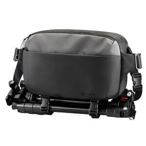 DSLR / SLR 미러리스 방수 크로스바디 카메라 케이스 캐논 R50 R100 소니 A6400 니콘 Z6 III 아마추어 사진작가용 핀티 슬링백 블랙 + 그레이