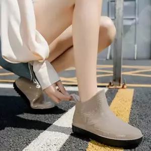 기본 여자 숏기장 레인부츠 미들 장화 심플 3컬러 여성부츠