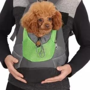 펫라이빙 캥거루 애견 앞가방 고양이 산책 백팩 그린