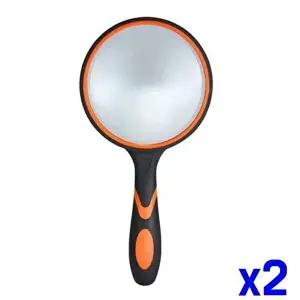 고품질 TBZ 휴대용 손잡이 돋보기 100mm x2개 돋복기확대경 학교용확대경 유치원교구 어린이집교구 WFM3H1