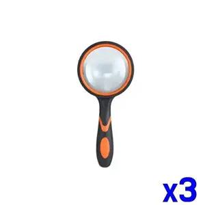 고품질 TBZ 휴대용 손잡이 돋보기 50mm x3개 돋보기확대경 어르신확대경 어린이집교구 WFM3H1M