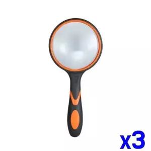 고품질 TBZ 휴대용 손잡이 돋보기 75mm x3개 학교용확대경 돋복기확...