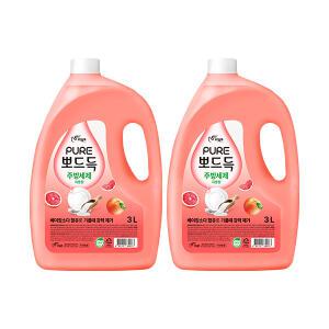 퓨어 뽀드득 주방세제 자몽향 3L, 2개