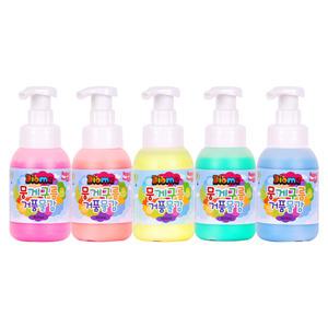 뭉게구름 거품물감 300ml 5색 세트/키즈맘아트 유아 거품 물감 목욕 놀이 물놀이 집콕 엄마표미술 홈스쿨