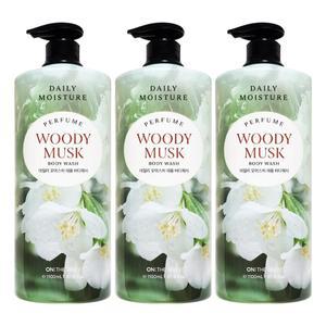 온더바디 데일리 모이스처 퍼퓸 바디워시 우디 머스크향 1100mL x 3개