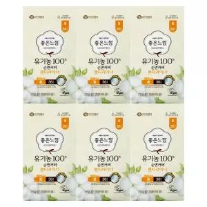 좋은느낌 유기농순면 라이너 롱 36개 x 6개
