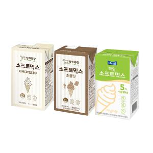 매일 소프트믹스식물성지방5% 바닐라향1Lx2+상하목장1000mL 소프트믹스OMx2+초콜릿x2/총6개입/카페용/무배