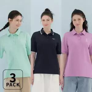[T쇼페] [3종세트] 테디크루 데일리 여성 PK 티셔츠 3종 세트(T26W-3)