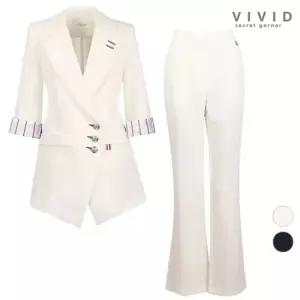 비비드시크릿가너 VIVID SET 여성 잇츠 여름정장자켓+부츠컷팬츠 세트