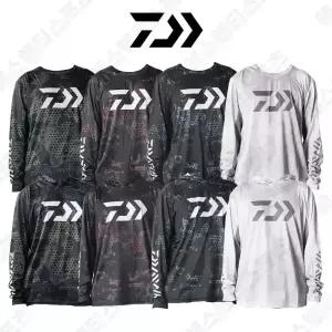 다이와 DAIWA 여름 낚시복 긴팔 후드 라운드 티셔츠 메쉬 통풍 루어 갯바위 선상
