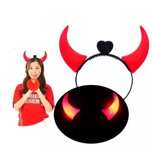붉은악마 발광 응원 머리띠 뿔 헤어밴드 대 축구 월드컵