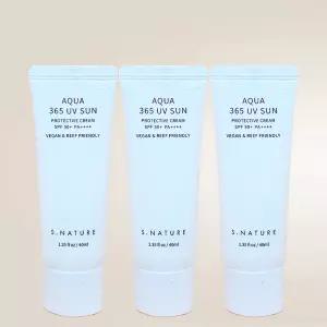 에스네이처 아쿠아 365 유브이 선크림 40ml(SPF50+) 3개
