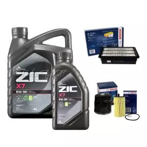 뉴SM5 L43 엔진오일세트 2.0 LPG 가솔린 지크 X7 5W-30 5L+필터