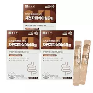 종근당 장건강 프로젝트 365 차전자피 식이섬유환 30포 3개 배변활동 인도산 수용성