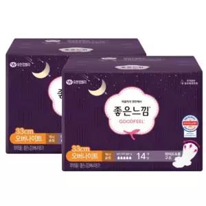 [좋은느낌] 좋은느낌 오리지널 맥시슬림 33cm 오버나이트 14Px2팩