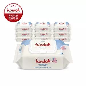 킨도 프리미엄 엠보 물티슈 블루 70매x10팩