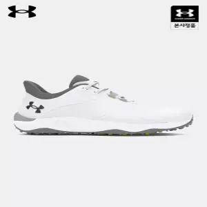 [백화점 정품] 언더아머 Under Armour UA 드라이브 프로 스파이크리스 남성 와이드 골프화 3026921-100