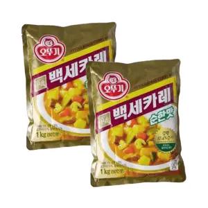 오뚜기 백세 카레 가루 순한맛 대용량 1kg 2개