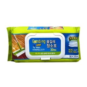 (대형 28cm x 20cm 30매) 감동 물걸레 청소포/밀대/리필/일회용/1회용/걸레/바닥/물청소/클리너/크리너