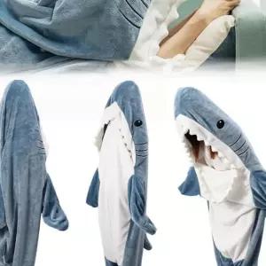 캐릭터잠옷 후드담요 파티 커플 잠옷 상어 동물잠옷