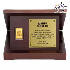 순금 사각 골드바 레이저 각인 상패 0.5g 감사패 부모님 퇴임 퇴직 회사 기념 선물
