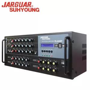 JARGUAR 4채널 블루투스 노래방앰프 PA-606BT 800W USB LE디스플레이 마이크단자4개 에코 음정조정 800와트