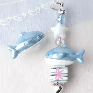 비즈아이 [6719-07]실리콘비즈 볼펜꾸미기 볼꾸재료 고래상어 35x26mm ,1개