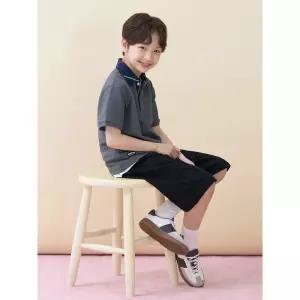 [BEANPOLE KIDS] 체크 포인트 칼라 반소매 상하세트 - 애쉬 (BI6342U014)