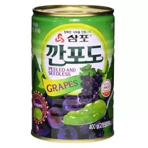 삼포 깐포도 400g 포도 통조림 깐포도 포도통조림 삼포깐포도 포도알맹이 포도알갱이