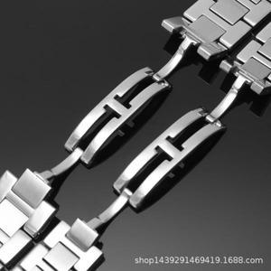 탱크 산토스 실버 시계줄에 대 한 높은 품질 20mm 솔리드 스테인레스 스틸 시계 밴드 17.5mm 금속 스트랩